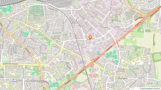 Plan du quartier du siège de First Incendie, 24 rue du Bignon, 35000 Rennes